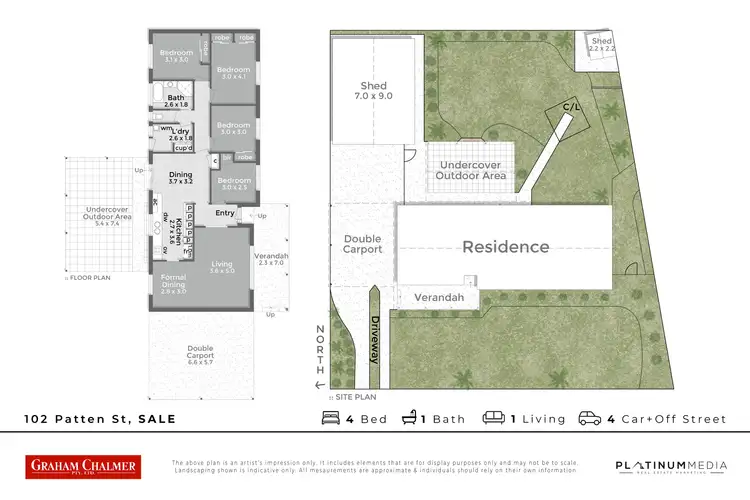 Floorplan of Homely house listing, 102 Patten Street, Sale VIC 3850