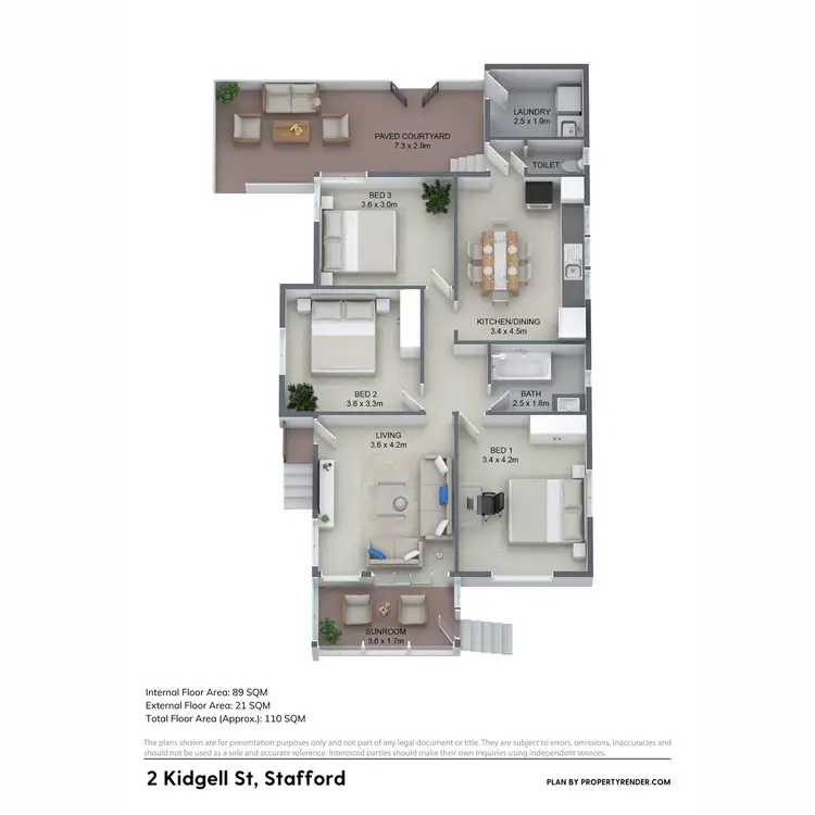 Floorplan of Homely house listing, 2 Kidgell Street, Stafford QLD 4053