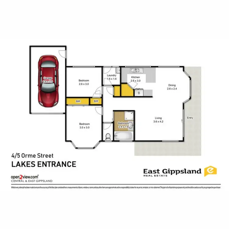 Floorplan of Homely unit listing, 4/5 Orme Street, Lakes Entrance VIC 3909