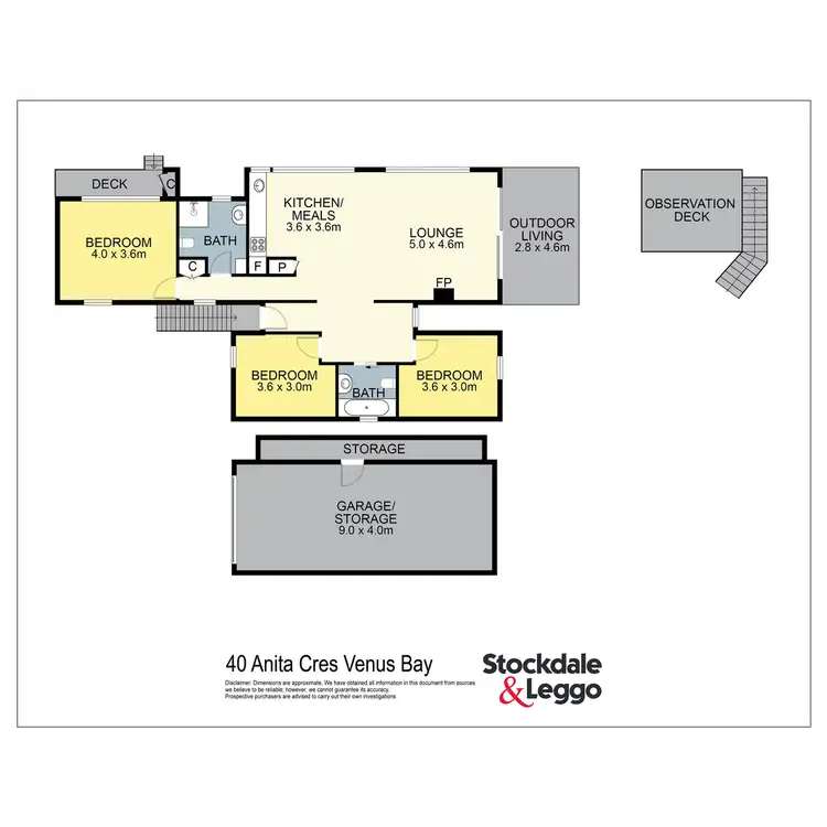 Floorplan of Homely house listing, 40 Anita Crescent, Venus Bay VIC 3956