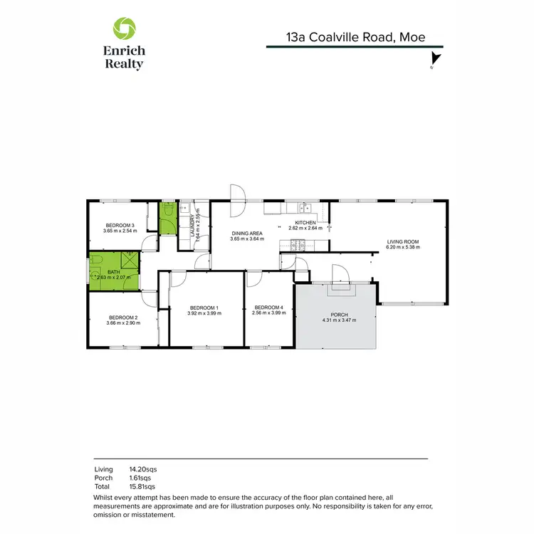 Floorplan of Homely house listing, 13A Coalville Road, Moe VIC 3825