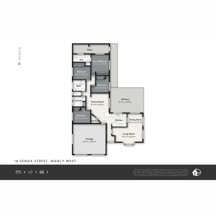 Floorplan of Homely house listing, 18 Senga Street, Manly West QLD 4179