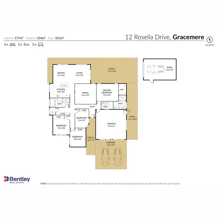 Floorplan of Homely house listing, 12 Rosella Drive, Gracemere QLD 4702