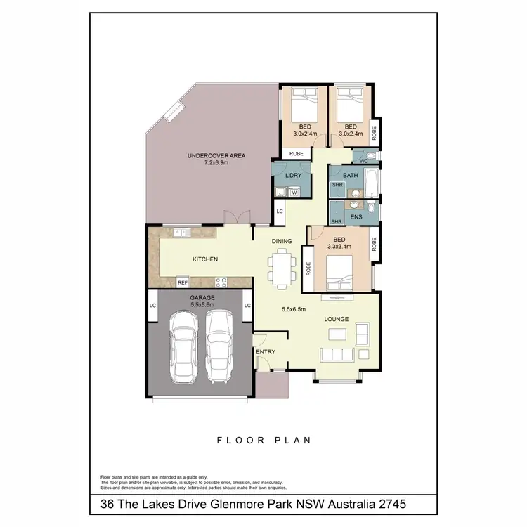 Floorplan of Homely house listing, 36 The Lakes Drive, Glenmore Park NSW 2745