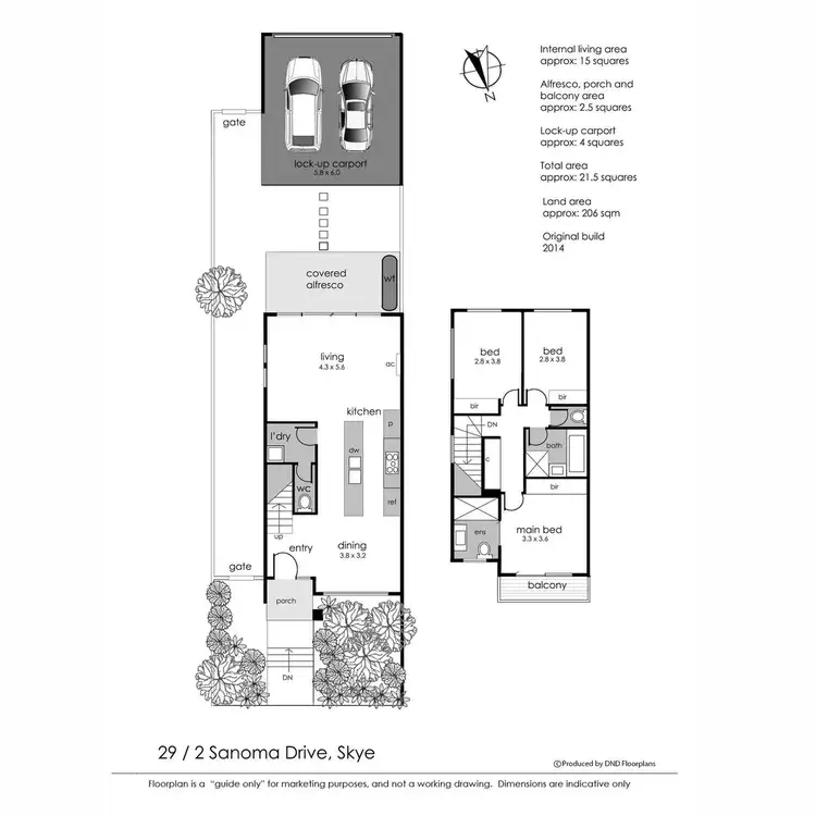 Floorplan of Homely townhouse listing, 29/2 Sanoma Drive, Skye VIC 3977