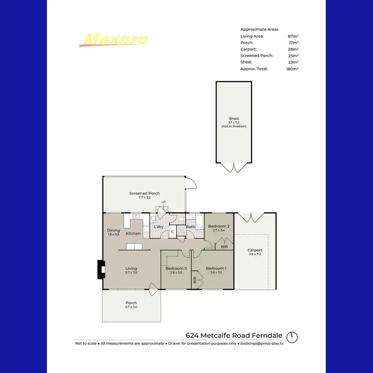 Floorplan of Homely house listing, 624 Metcalfe Road, Ferndale WA 6148