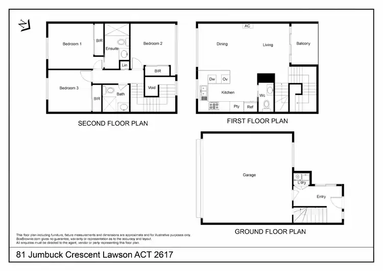 Floorplan of Homely townhouse listing, 81 Jumbuck Crescent, Lawson ACT 2617