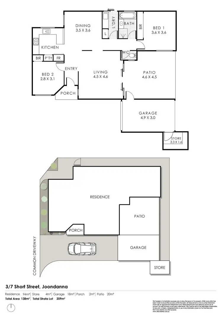 Floorplan of Homely unit listing, 3/7 Short Street, Joondanna WA 6060