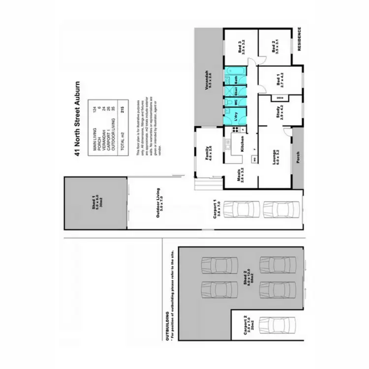 Floorplan of Homely house listing, 41 North Street, Auburn SA 5451