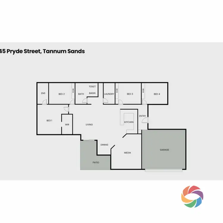 Floorplan of Homely house listing, 45 Pryde Street, Tannum Sands QLD 4680
