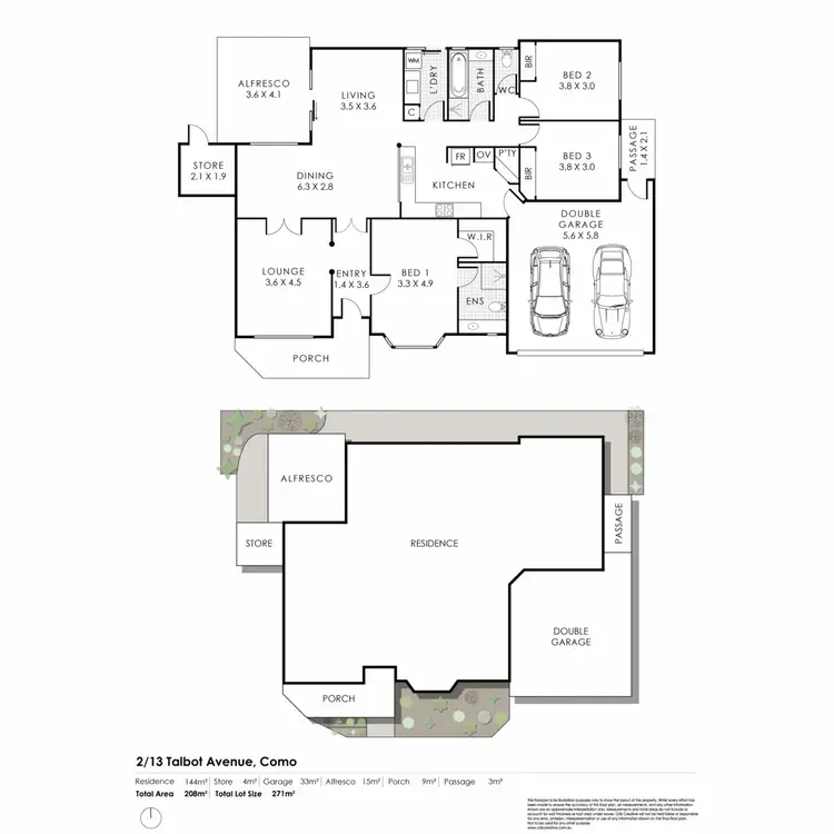 Floorplan of Homely house listing, 2/13 Talbot Avenue, Como WA 6152
