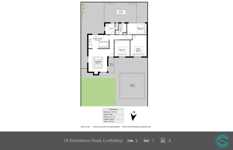Floorplan of Homely house listing, 1B Archidamus Road, Coolbellup WA 6163