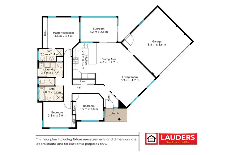 Floorplan of Homely unit listing, 1/6 Ivy Crescent, Old Bar NSW 2430