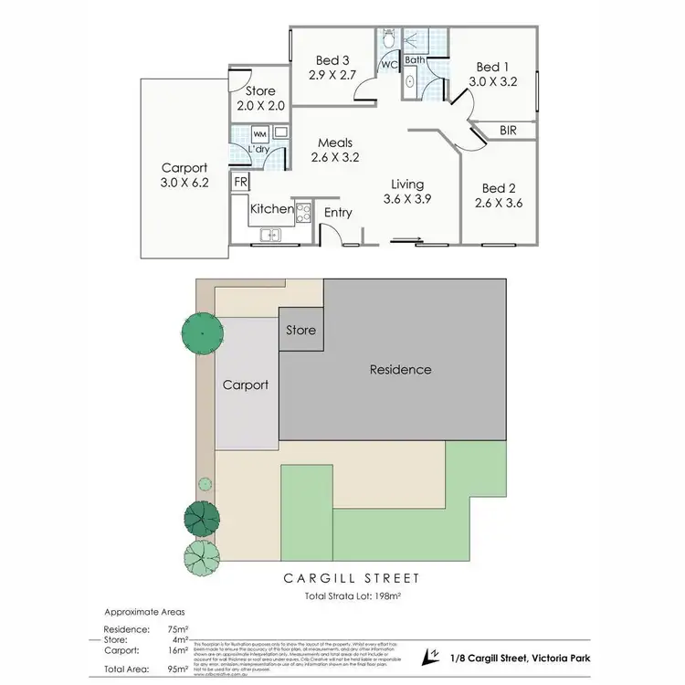 Floorplan of Homely house listing, 1/8 Cargill Street, Victoria Park WA 6100