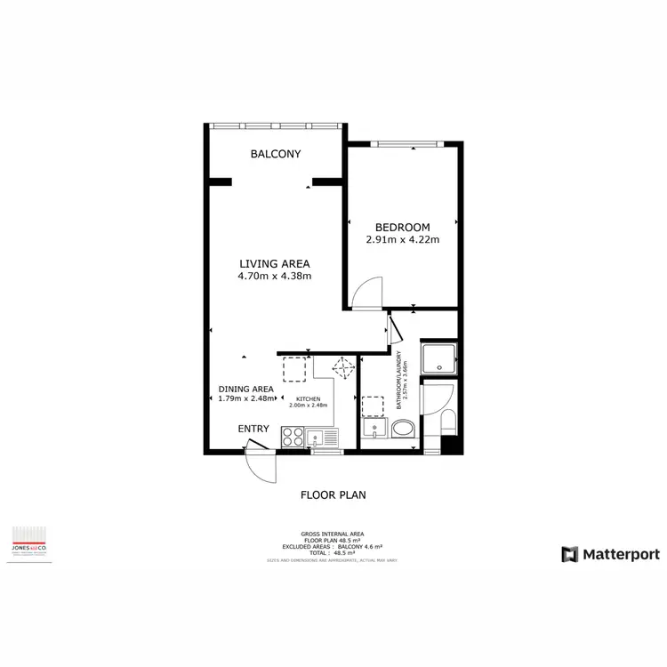 Floorplan of Homely unit listing, 9/19 Raymond Street, Yokine WA 6060
