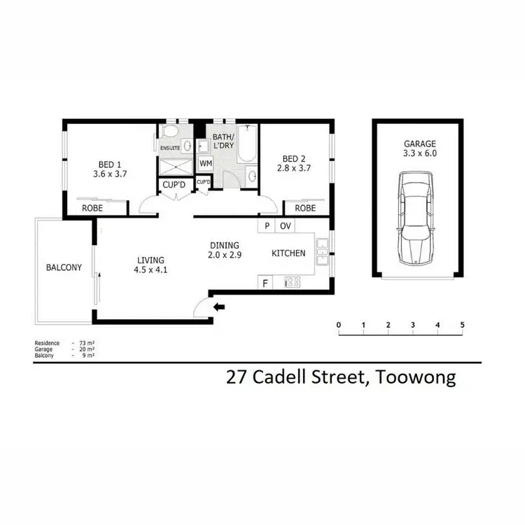 Floorplan of Homely unit listing, 5/27 Cadell Street, Toowong QLD 4066