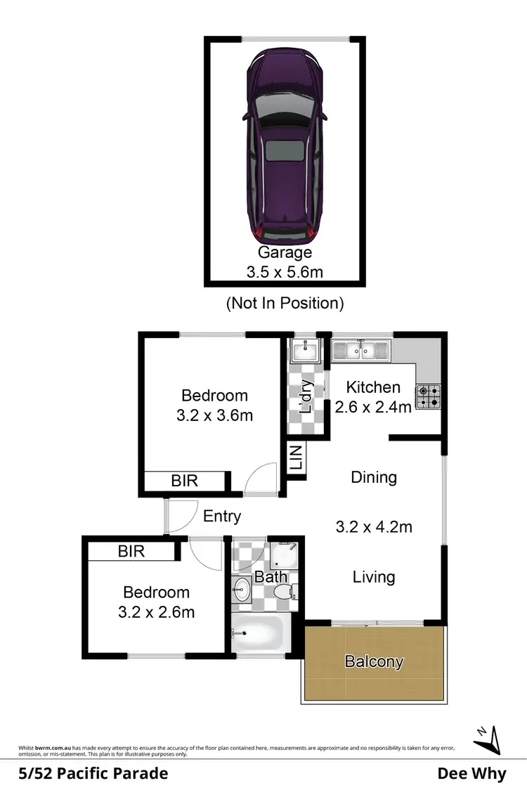 Floorplan of Homely apartment listing, 5/52 Pacific Parade, Dee Why NSW 2099