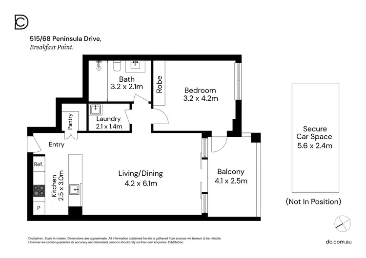 Floorplan of Homely apartment listing, 515/68 Peninsula Drive, Breakfast Point NSW 2137