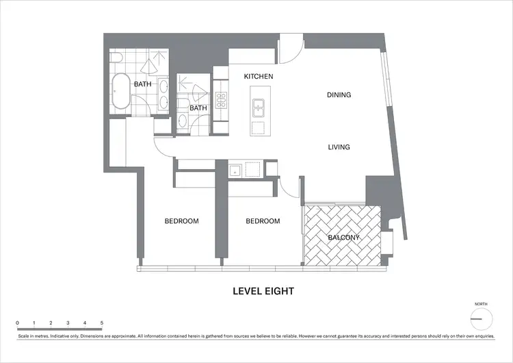 Floorplan of Homely apartment listing, 8F/2 Watermans Quay, Barangaroo NSW 2000