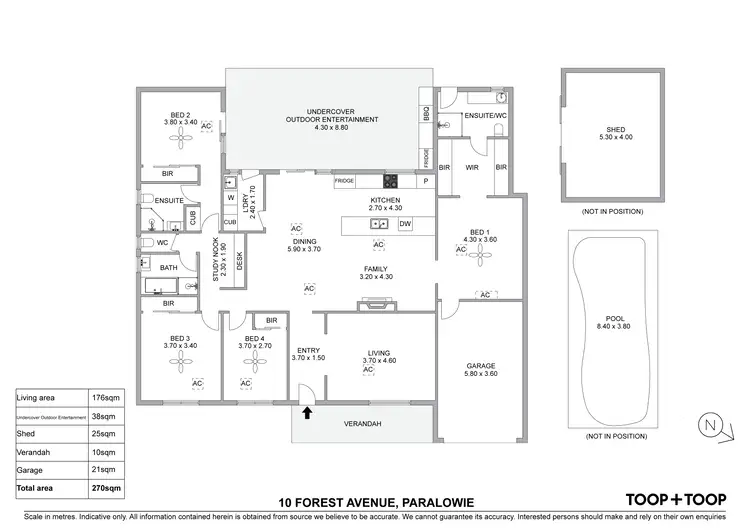 Floorplan of Homely house listing, 10 Forest Avenue, Paralowie SA 5108