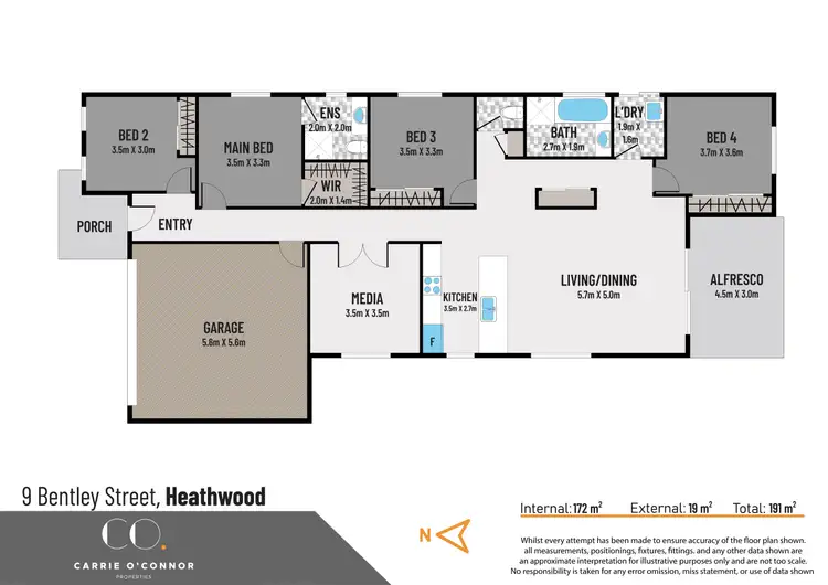 Floorplan of Homely house listing, 9 Bentley Street, Heathwood QLD 4110