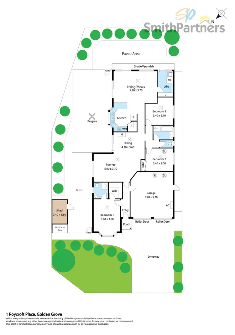 Floorplan of Homely house listing, 1 Roycroft Place, Golden Grove SA 5125