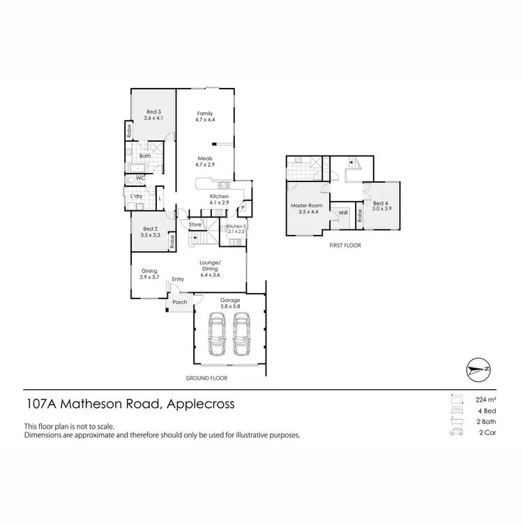 Floorplan of Homely house listing, 107A Matheson Road, Applecross WA 6153