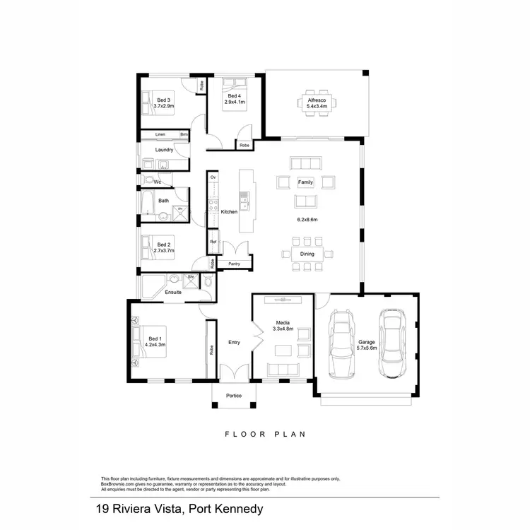 Floorplan of Homely house listing, 19 Riviera Vista, Port Kennedy WA 6172