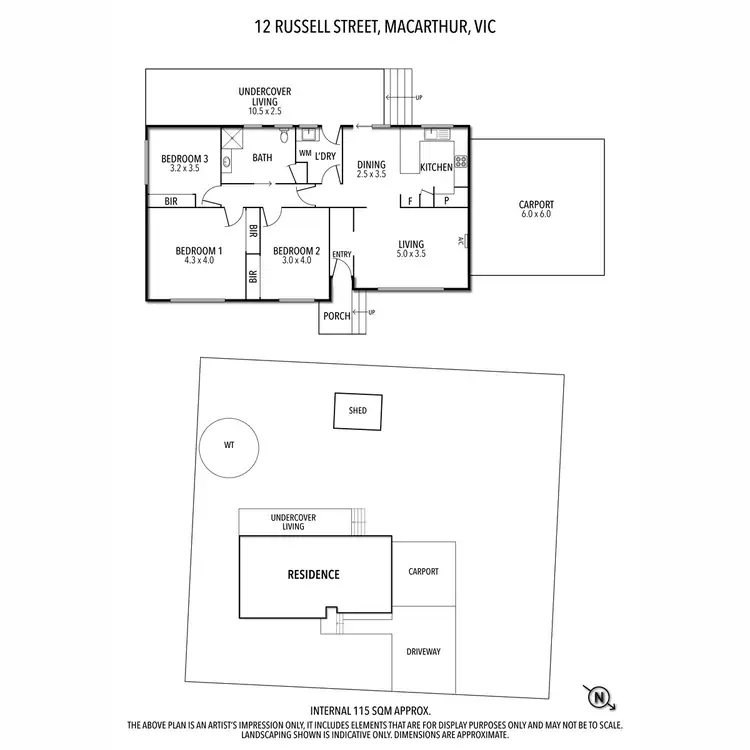 Floorplan of Homely house listing, 12 Russell Street, Macarthur VIC 3286