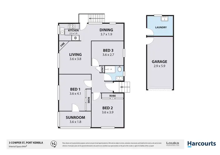 Floorplan of Homely house listing, 3 Cowper Street, Port Kembla NSW 2505