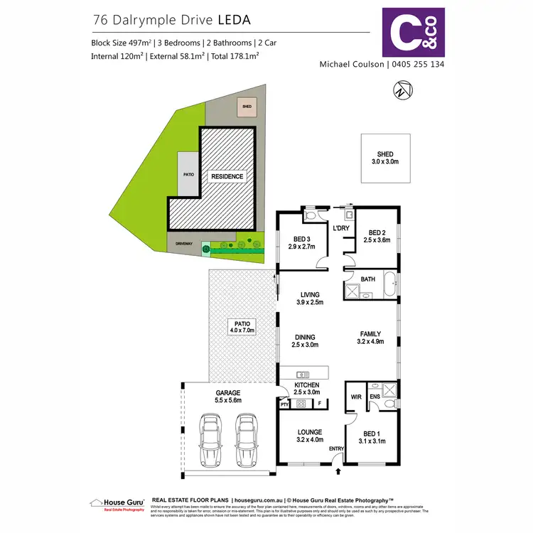 Floorplan of Homely house listing, 76 Dalrymple Drive, Leda WA 6170