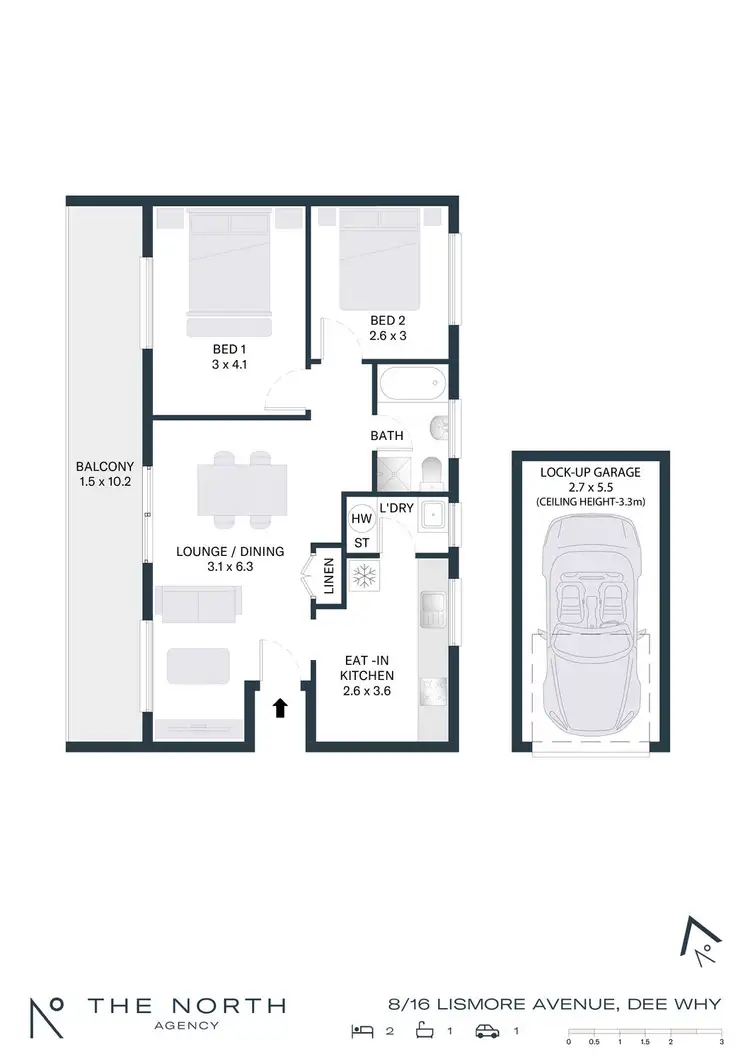 Floorplan of Homely apartment listing, 8/16 Lismore Avenue, Dee Why NSW 2099