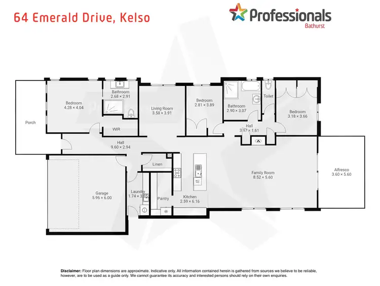 Floorplan of Homely house listing, 64 Emerald Drive, Kelso NSW 2795