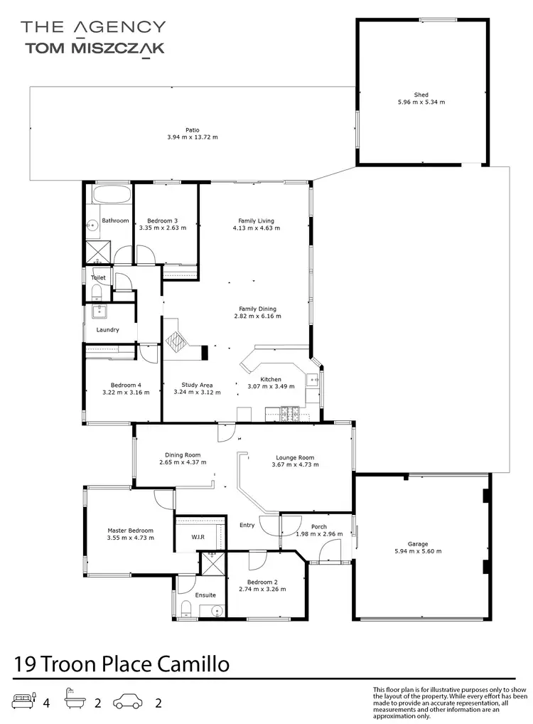 Floorplan of Homely house listing, 19 Troon Place, Camillo WA 6111