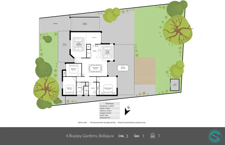 Floorplan of Homely house listing, 4 Bluejay Gardens, Ballajura WA 6066