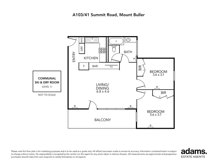 Floorplan of Homely apartment listing, A103/41 Summit Road, Mount Buller VIC 3723