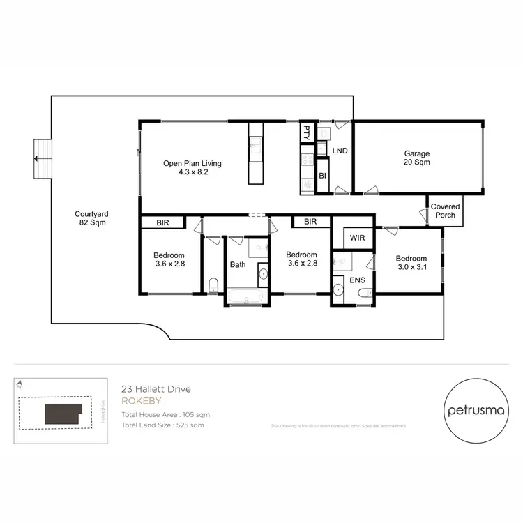 Floorplan of Homely house listing, 23 Hallett Drive, Rokeby TAS 7019
