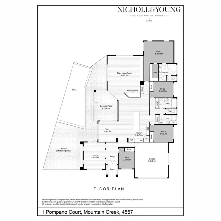 Floorplan of Homely house listing, 1 Pompano Court, Mountain Creek QLD 4557