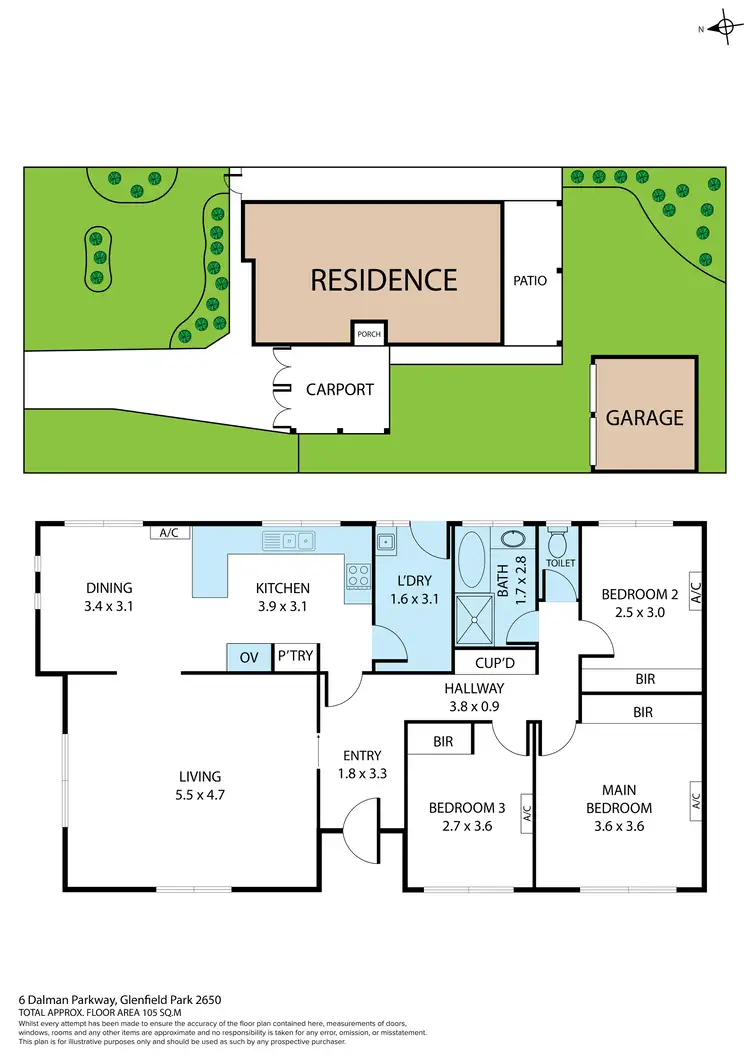 Floorplan of Homely house listing, 6 Dalman Parkway, Glenfield Park NSW 2650