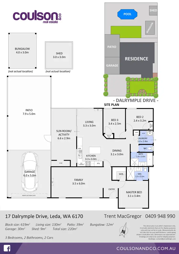 Floorplan of Homely house listing, 17 Dalrymple Drive, Leda WA 6170