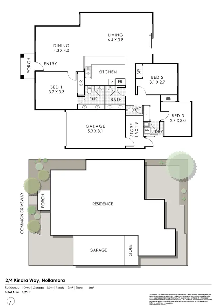 Floorplan of Homely unit listing, 2/4 Kindra Way, Nollamara WA 6061
