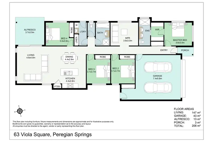 Floorplan of Homely house listing, 63 Viola Square, Peregian Springs QLD 4573