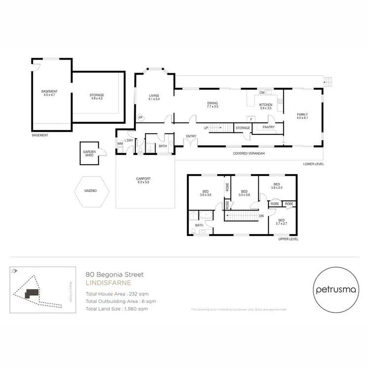 Floorplan of Homely house listing, 80 Begonia Street, Lindisfarne TAS 7015