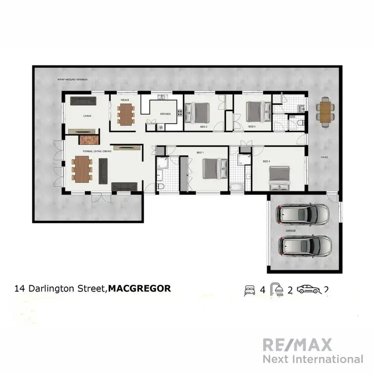 Floorplan of Homely house listing, 14 Darlington, Macgregor QLD 4109