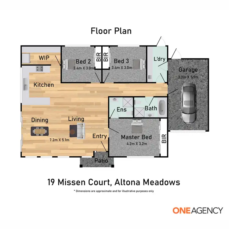 Floorplan of Homely unit listing, 19 Missen Court, Altona Meadows VIC 3028