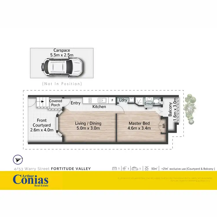 Floorplan of Homely unit listing, 4/53 Warry Street, Fortitude Valley QLD 4006