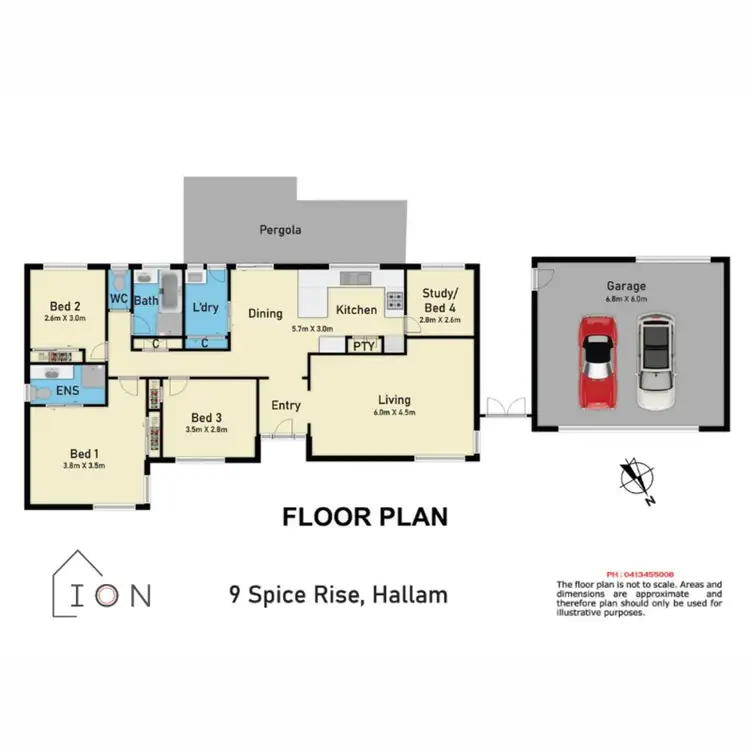 Floorplan of Homely house listing, 9 Spice Rise, Hallam VIC 3803