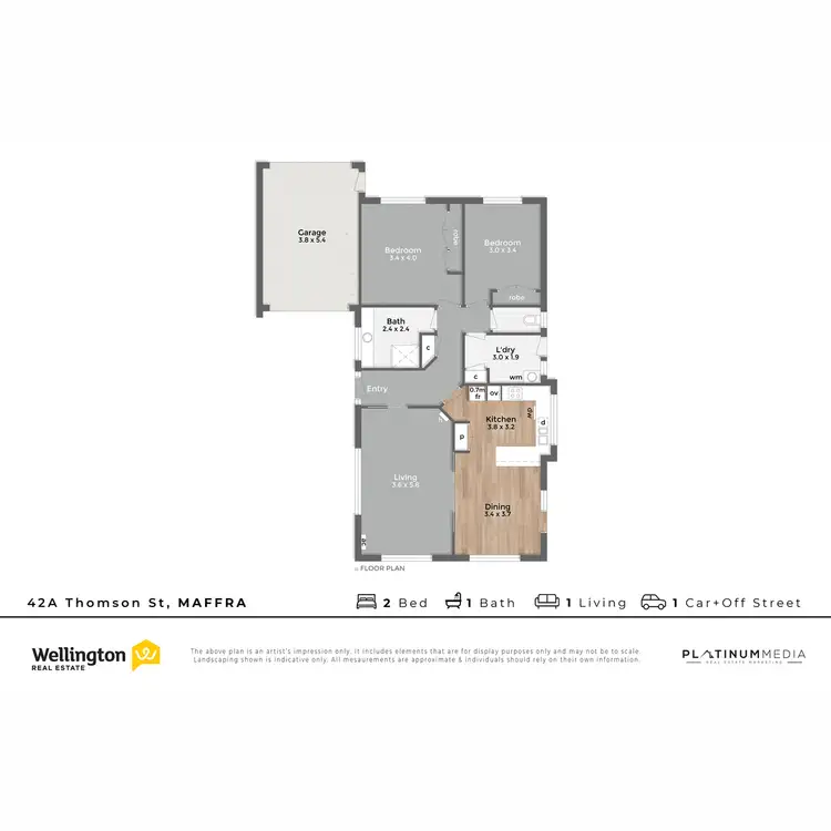 Floorplan of Homely unit listing, 42A Thomson Street, Maffra VIC 3860