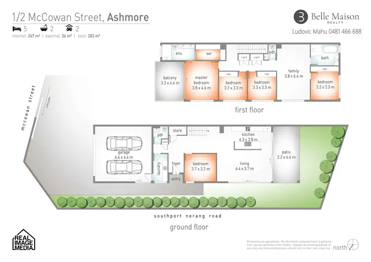 Floorplan of Homely semi-detached listing, 1/2 McCowan Street, Ashmore QLD 4214
