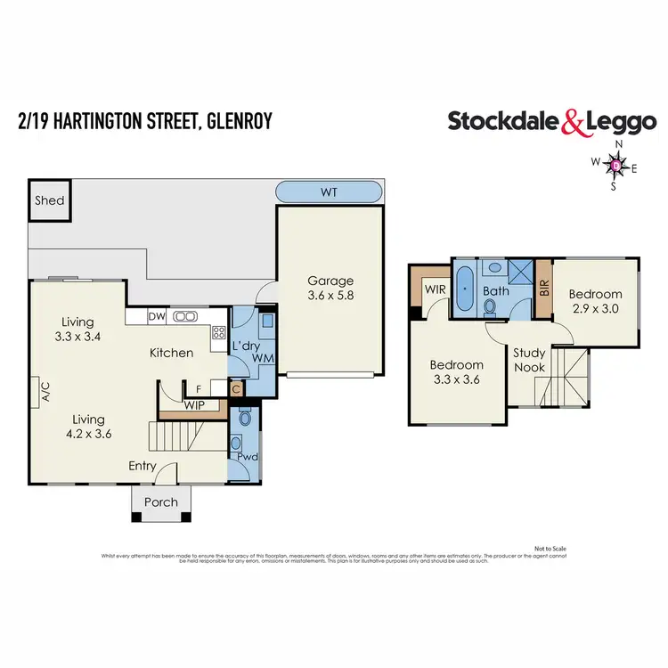 Floorplan of Homely townhouse listing, 2/19 Hartington Street, Glenroy VIC 3046